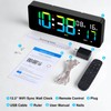 XREXS 12.2 Inch Digital Wall Clock WiFi Sync with Seconds