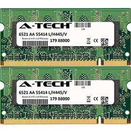 A-Tech 2GB KIT (2 x 1GB) For HP-Compaq Presario Notebook Series C505TU C506CA C506TU C507TU C507US C508US C509NR C518LA C540EA C542EA C550ED C550EF C55. SO-DIMM DDR2 NON-ECC PC2-4200 533MHz RAM Memory