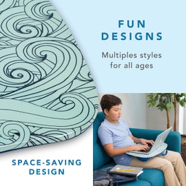 LAPGEAR MyStyle Portable Lap Desk with Cushion - Ocean Waves - Fits up to 15.6 Inch Laptops - Style No. 45334