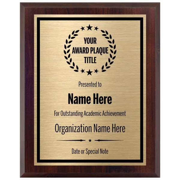 Award Plaques Personalized with Your Text and Title - Engraved