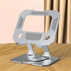 Hbluefat Metal Tablet Stand, Adjustable 360° Rotation Tablet Holder Compatible with 8-13" Tablet (Silvery)