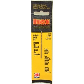 Hanson 63304 1/16 Inch Cobalt High Speed Steel Drill Bit