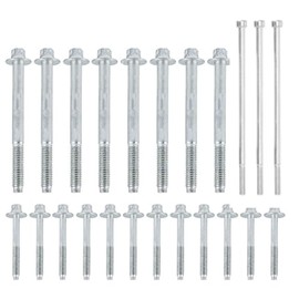 3PCS M5 x 130mm Flange Head Bolt, 11PCS M5 x 40mm Flange Head Bolt, 8PCS M6 x 65mm Flange Head Bolt, Stainless Steel 304, Assortment Kit