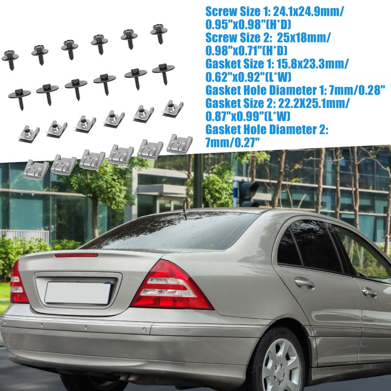 A ABSOPRO Engine Undertray Clips Screws Under Cover Splashguard (Set