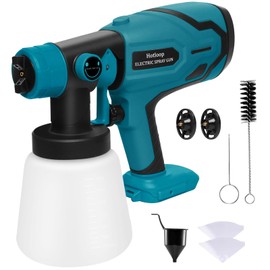 Paint Sprayer for Makita 18V Battery, Cordless HVLP Paint Sprayers for Home Interior and Exterior, House Painting Stain Sprayer for Fence, Furniture, cabinets, Walls, etc. (Battery NOT Included)