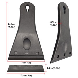 NBTOOL 2Pcs Plastic Razor Blade Scraper with 50Pcs Plastic Razor Blades for Removing Stickers,Decal,Label,Paint Adhesive,Gasket