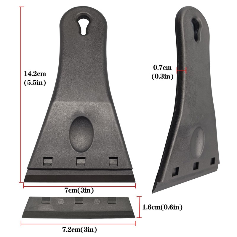 NBTOOL 2Pcs Plastic Razor Blade Scraper with 50Pcs Plastic Razor