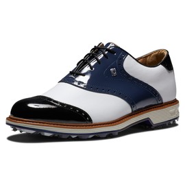 FootJoy Men's Premiere Series-Wilcox Golf Shoe, White/Navy/Black, 10.5