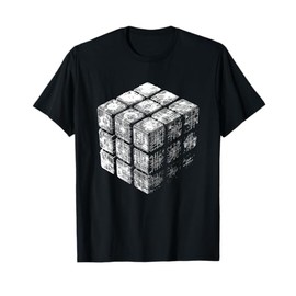 Magic Cube 3D Wireframe - Vintage Magic Cube Lover T-Shirt