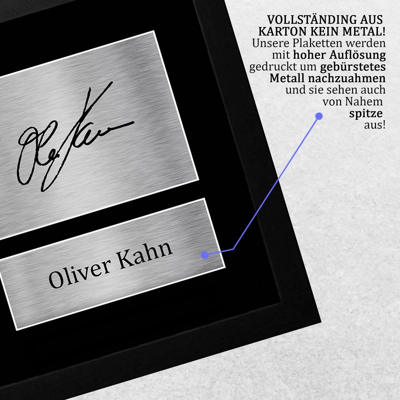 HWC Trading A4 FR Oliver Kahn Germany Gifts Printed Autograph
