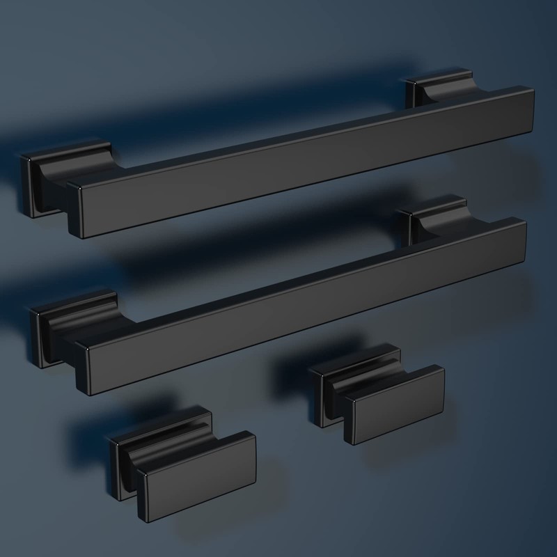 Coinkoly 10 Pack Matte Black Kitchen Cabinet Knobs Single Hole