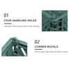 2 Pieces Folding Crate, Plastic Sturdy Folding Boxes, Foldable Storage