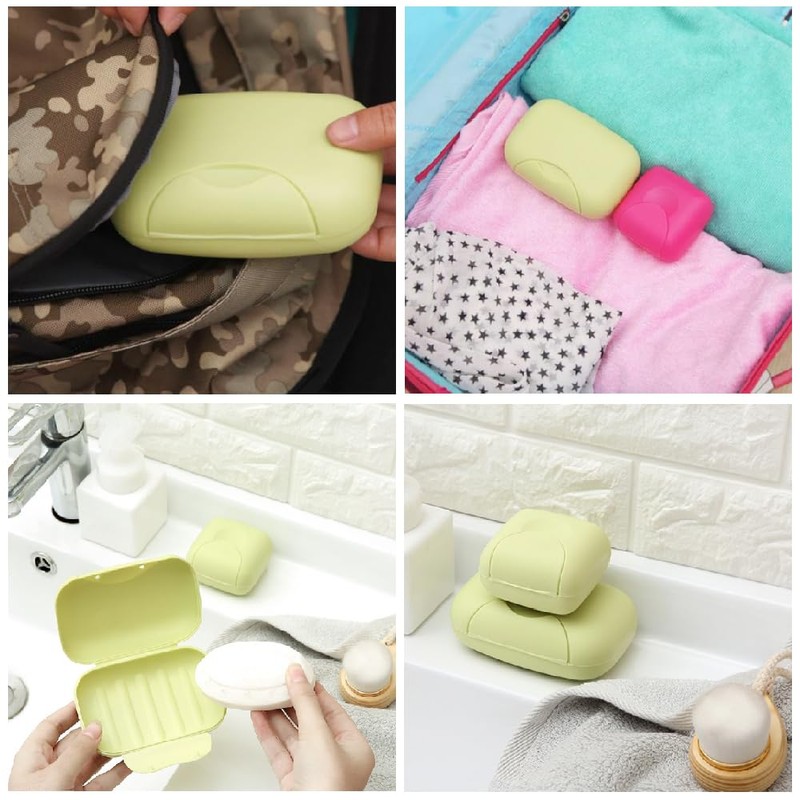 Lowats Portable Soap Container, Pack of 2 Soap Box, Travel