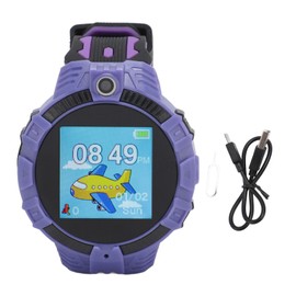 Kids Smartwatch 1.3in IP67 Waterproof Multifunctional HD Camera Kids Watch with 16 Games Music Clock Flashlight Purple