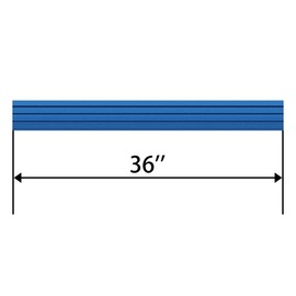 Bikykose Aluminum 1pk 36" Multi T-Track Fence for Woodworking, Anodized Blue Aluminum Alloy Woodworking Tools Double Cut Profile Universal T-Tracks with Predrilled Mounting Holes