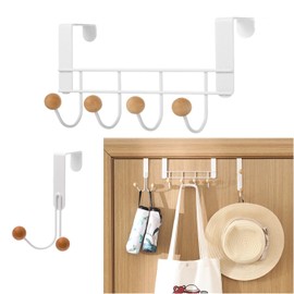 Door Hanger Hook, Door Hanger Hook, Set of 2, Door Hanger, Hanger Hanger, Clothes Hat, Scarf, Towel, Tie, Apron, Umbrella, Bag, Entryway, Bathroom, Toilet, Kitchen, Storage, Space Saving, Easy