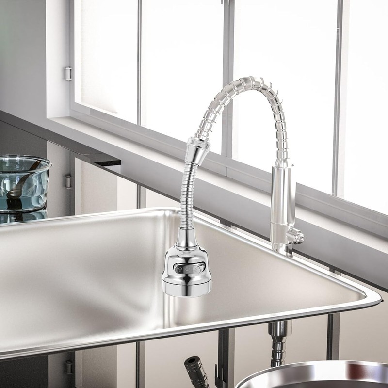 Extensor de Grifo Giratorio Plata, para Fregadero de Cocina