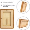 Handcrafted Natural Wood Picture Frame with Mat for Wall and