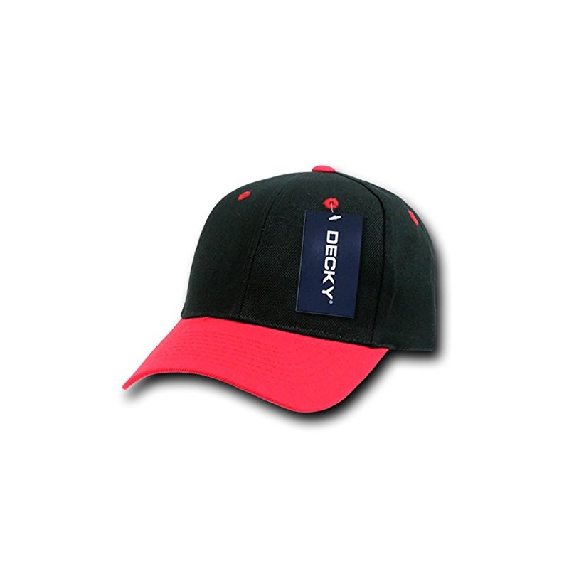 DECKY Deluxe Baseball Cap, Black/Red