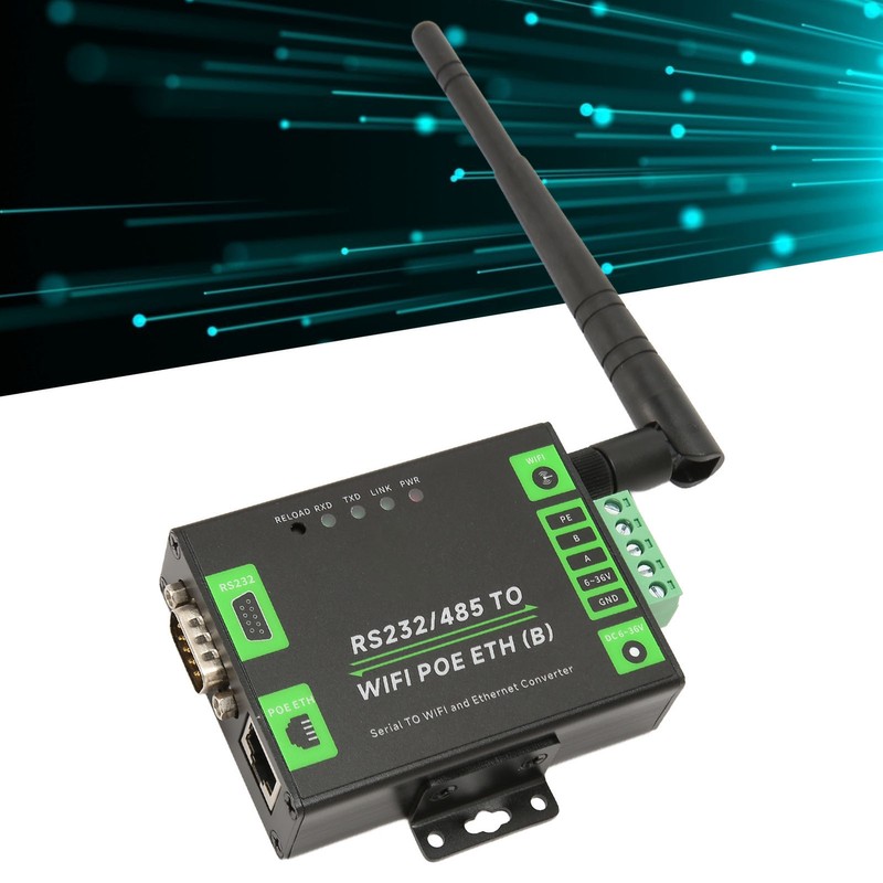 RS232 RS485 to WiFi POE Ethernet Serial Server Converter Multifunction