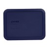 Pyrex 7210 piezas rectángulo azul 3 taza tapa de almacenamiento