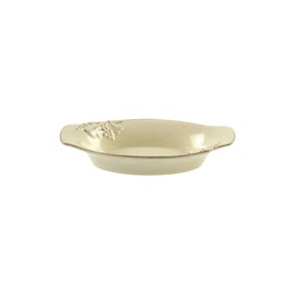Casafina Ceramic Stoneware 13" Oval Gratin - Madeira Harvest Collection, Vanilla Crème | Microwave & Dishwasher Safe Dinnerware | Food Safe Glazing | Restaurant Quality Serveware