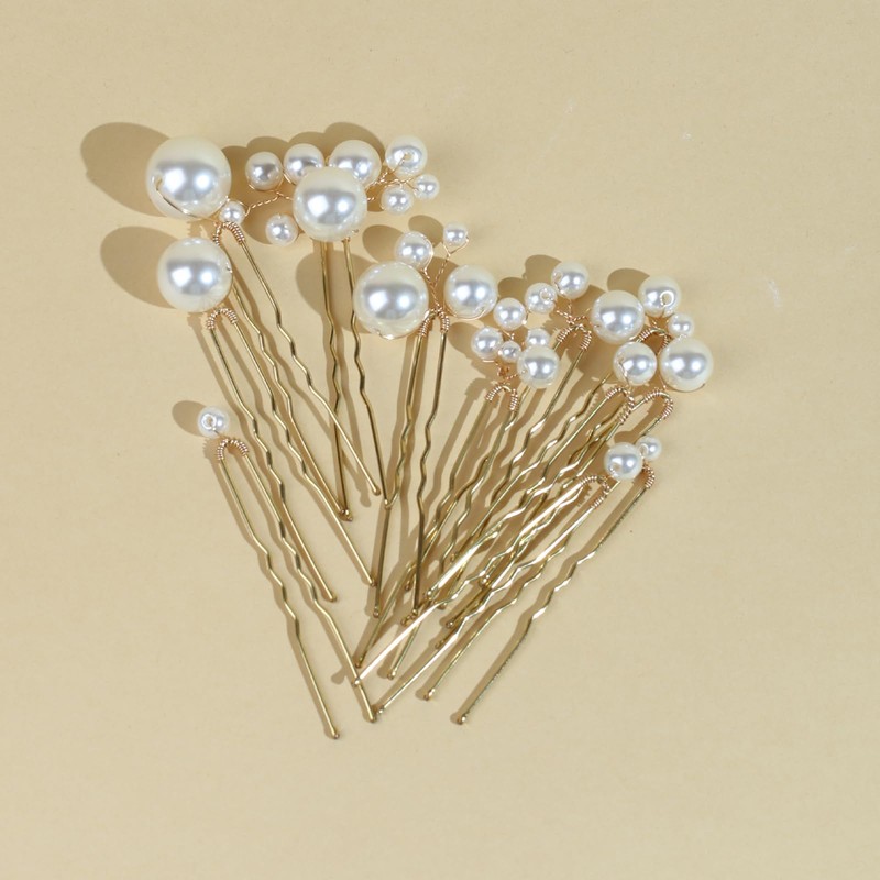 Pearl Bridal Hair Pins Handmade Wedding Accessories for Brides Women