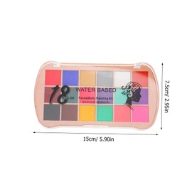 minkissy Water Activated Face Painting Kit 18 Watercolor Paints Easy Wash off Ages Safe for Diy and Events