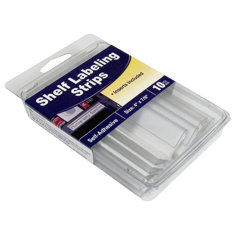 C-Line Self-Adhesive Shelf Labeling Strips, 4 x 7/8 Inches, 10