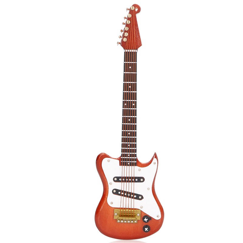 5.9in Mini Guitar Model Delicate Miniature Musical Instrument Guitar Model