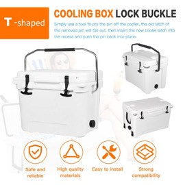 2025 Update Pack of 4 Replacement Black Cooler Latches Compatible for Heavy Duty Y-ETI RTI-C