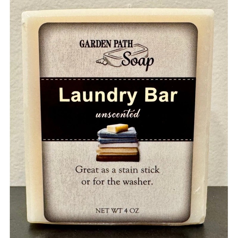 Garden Path Soap LAUNDRY BAR - Unscented with No Synthetic