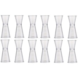 COMZPLIFE 12 Pieces Double Head Jigger Plastic Cocktail Jigger Bar Measuring Jigger 20ml/40ml Double Jigger Bartending Jigger Cocktail Measurer Small Drink Measure Cup