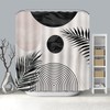 Avezano Mid Century Abstract Shower Curtain Modern Minimalistic Home Bathroom