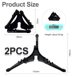 Eowppue Folding Gas Tank Bracket for Outdoor Camping Sturdy Canister Stand with Multifunctional Support, Ideal for Hiking, Picnic Compact Tripod Design - Fuel Canister Holder & Burner Shelf