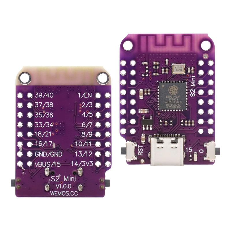 APKLVSR Pack of 5 ESP32 S2 Mini V1.0.0 Module Based