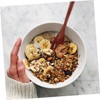 Hoement Wooden Kitchen Utensil Handle Fork Mixing Fork for Salad