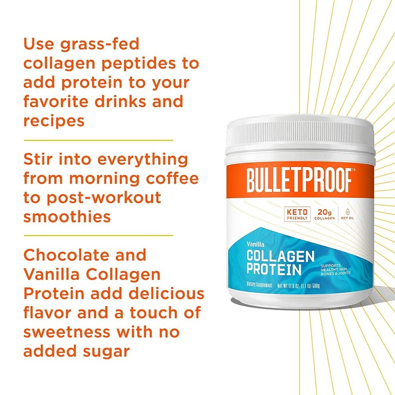 Bulletproof Vanilla Collagen Protein Powder, 14.3 OZ