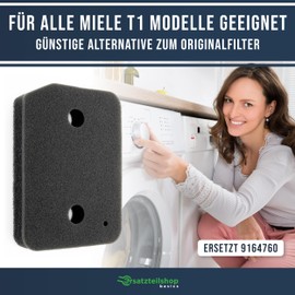 Filter for Miele 9164761 Dryer Heat Pump Dryer 207 x 157 x 30 mm Sponge Filter Mat Replacement Part for Tumble Dryer Lint Filter Lint Filter