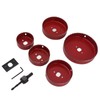8 Piece Set Hole Saw Center Drill Bit Cutting Hole