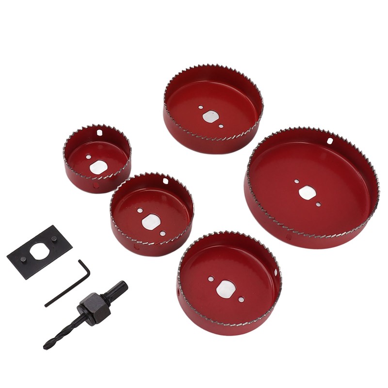 8 Piece Set Hole Saw Center Drill Bit Cutting Hole