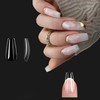 Uñas postizas de gel Almendra Forma Media Uñas de verano,