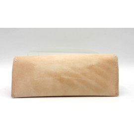 Graphic Image Eyeglass Case Leather Natural Vachetta Graphic Image