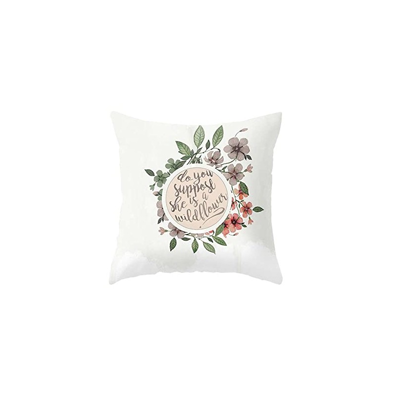 Aimoha Botanical Scandinavian Natural Cushion Cover 18.7 x 18.7 inches