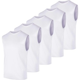 Men's Mesh Tank Top Quick Wicking Jersey Sleeveless Muscle Active Performance Sport Basketball Beach Gym Workout Running Training Fitness Athletic Bodybuilding Undershirt Breathable,Set 2-M