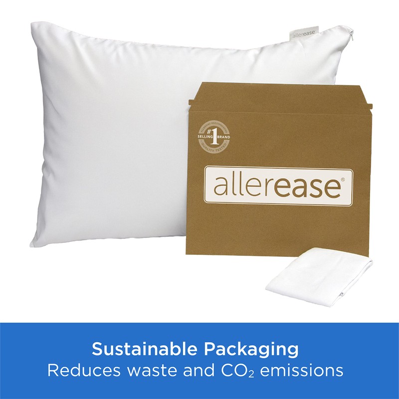 AllerEase Maximum Pillow Protectors, Standard/Queen, 4 Pack