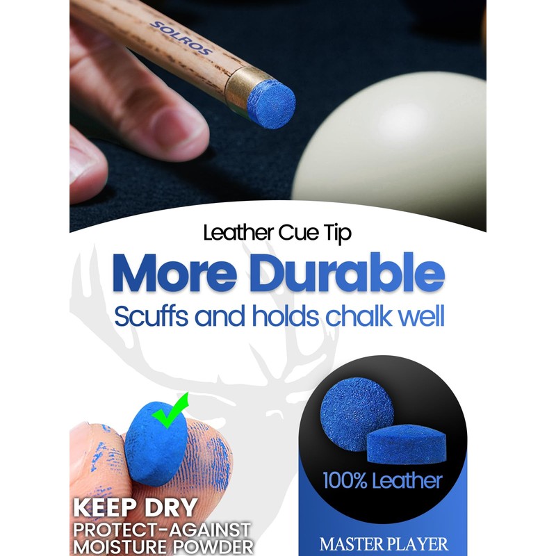Billiard Pool Cue Tips - 11mm Blue Pool Cue Stick