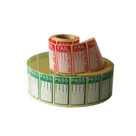 1000 PCS Pass & 200 PCS Fail 25x50mm Pat Testing Label, Pass Pat Test Stickers Fail Pat Testing Labels