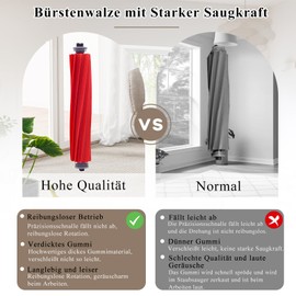 Bibemorol Zubeh?r Ersatzteil f??r Roborock Qrevo S/Qrevo Pro/Qrevo MaxV Staubsauger, Zubeh?rset mit 1 Hauptb??rste, 4 Hepa Filter, 4 Staubbeutel, 4 Wischpads, 6 Seitenb??rsten, 1 B??rste, 1 Schraubendreher 21 St??ck