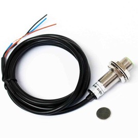 Taidacent 5 Pcs M12 Magnetic Proximity Sensor Hall Effect Proximity Switch Sensor NJK-5002C Hall Magnetic Proximity Switch (NPN Normally Closed)